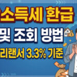 종합소득세 환급 조건 및 조회 방법 안내 (알바 및 프리랜서 3.3% 기준)