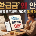 환급금 지급일 확인 화면에서 조회 완료 0원으로 표시된 상황을 설명하는 이미지