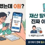 3.3% 세금을 공제받았지만 종합소득세 환급금이 0원으로 조회되는 상황과 원인을 설명하는 이미지