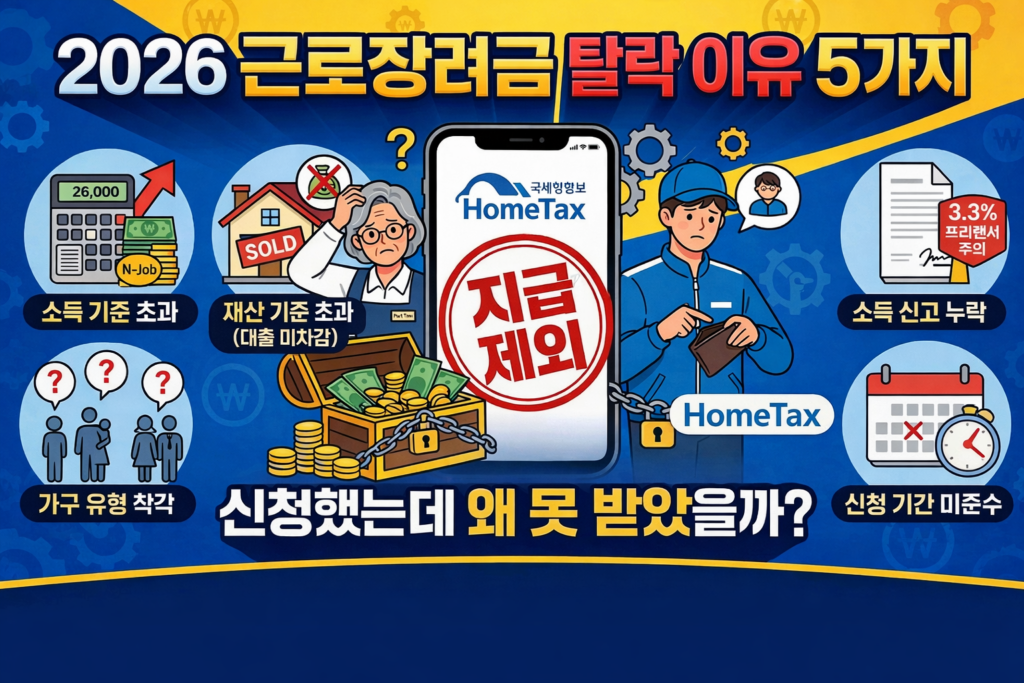 근로장려금 탈락 이유