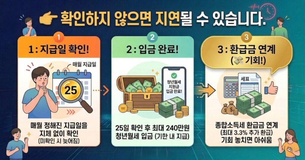 청년월세 특별지원 지급일 확인 및 조회 안됨 이후 입금 흐름 안내