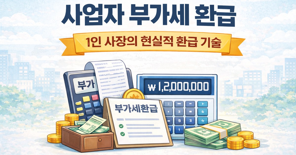 사업자 부가세 환급 1인 사장의 현실적 환급 기술 대표 이미지