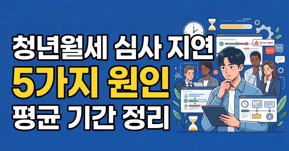 청년월세 심사 지연 5가지 원인과 평균 기간 안내 이미지