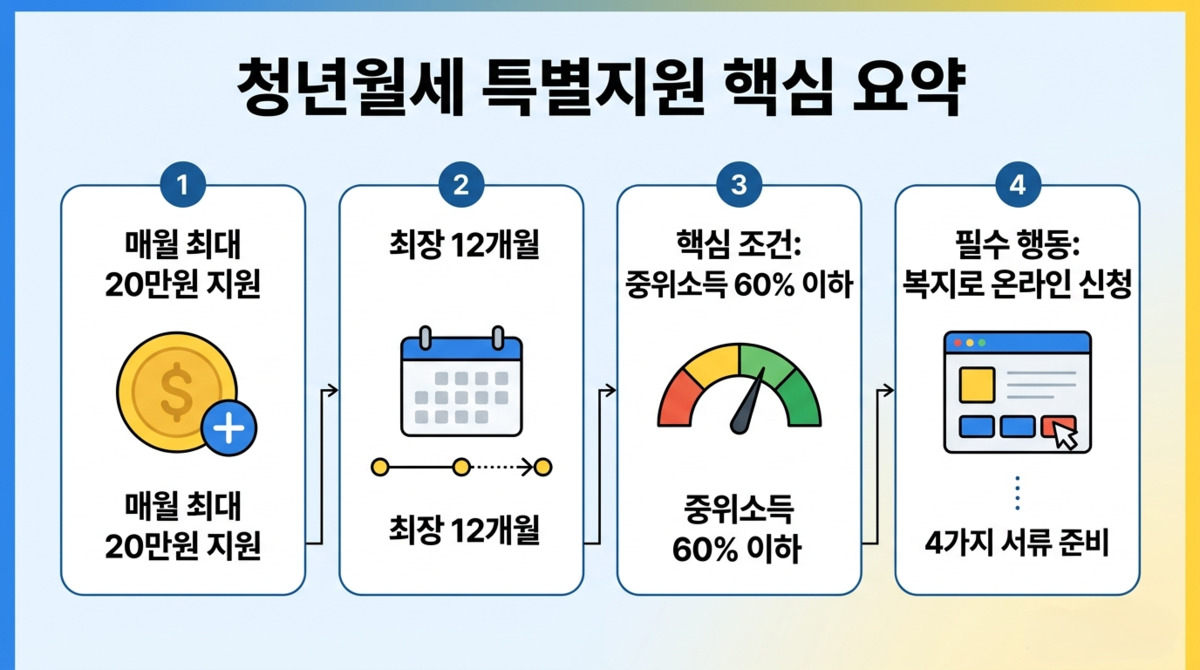청년월세 특별지원 핵심 요약 정리 이미지
